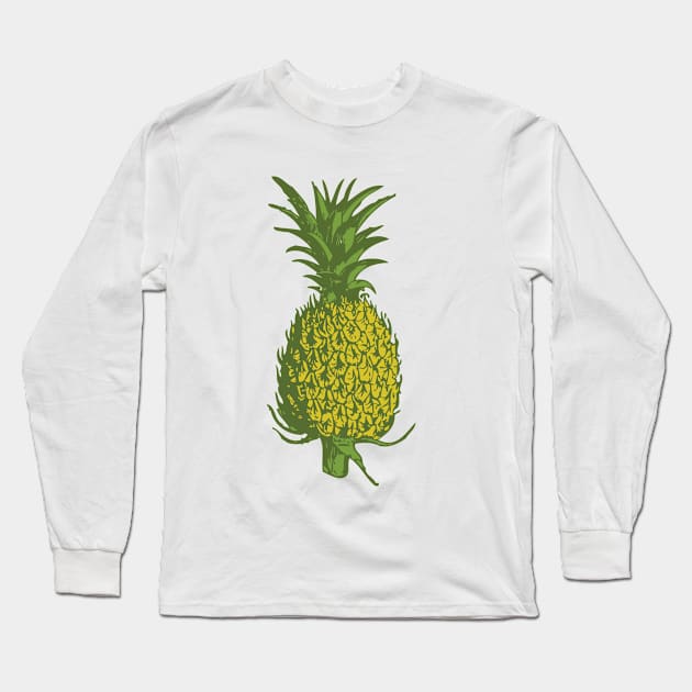 Pineapple Design Long Sleeve T-Shirt by jennyk